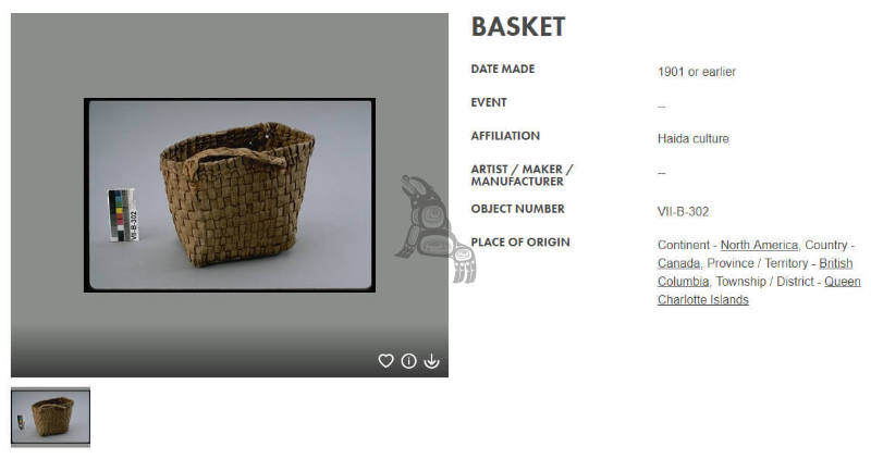 Plaited Cedar Bark Basket