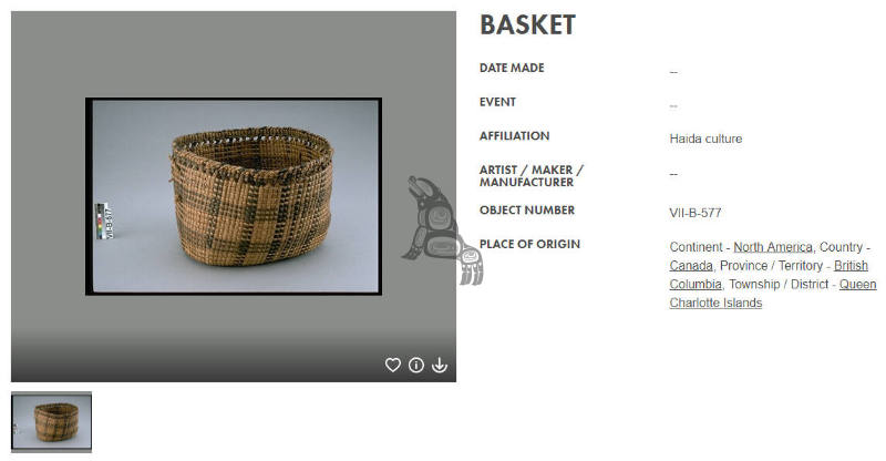 Oval Cedar Bark Basket