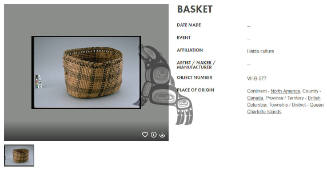Oval Cedar Bark Basket