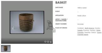 Spruce Root Basket with Bands