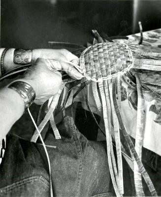 Start of hat weaving.