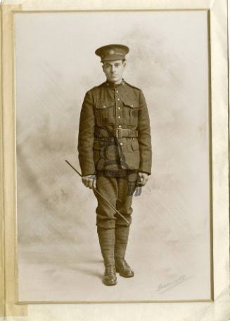 Portrait of unknown soldier in WW1 uniform