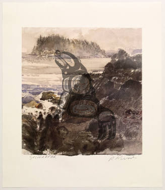 Lithograph Print of Second Beach by Rudi Kovach