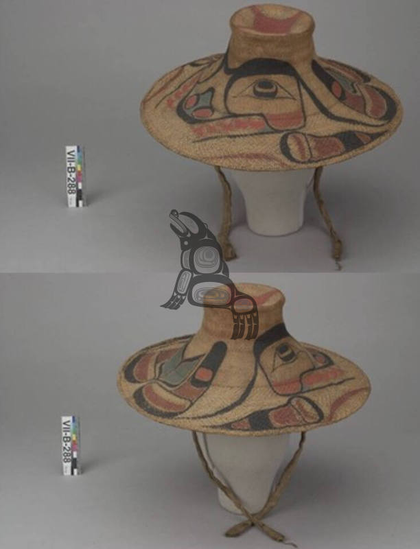 Spurce Root Hat with Painting