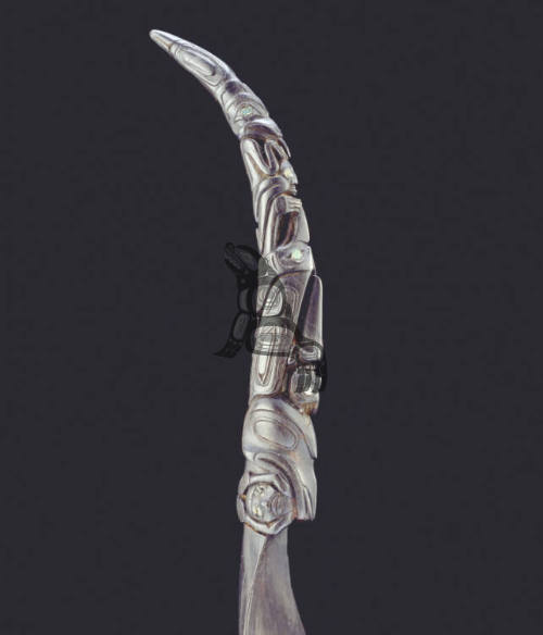 Carved Mountain Goat Horn Spoon