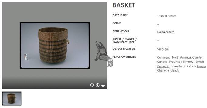 Spruce Root Basket with Bands