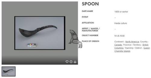 Carved Mountain Goat Horn Spoon