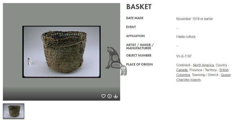 Open Weave Spruce Root Basket