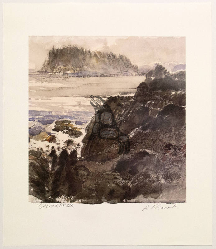 Lithograph Print of Second Beach by Rudi Kovach