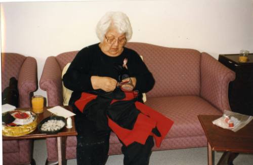 Haida Elders Making Crafts