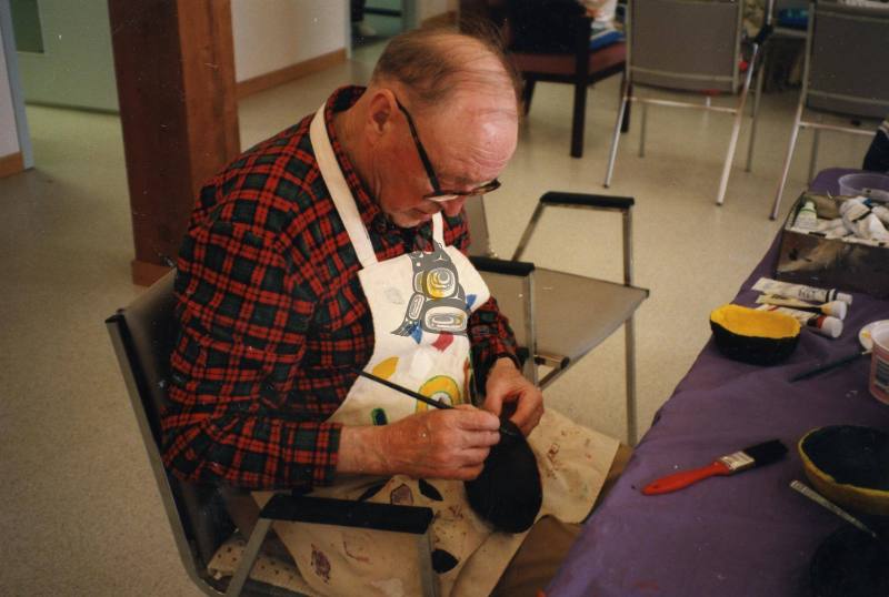 Haida Elders Making Crafts