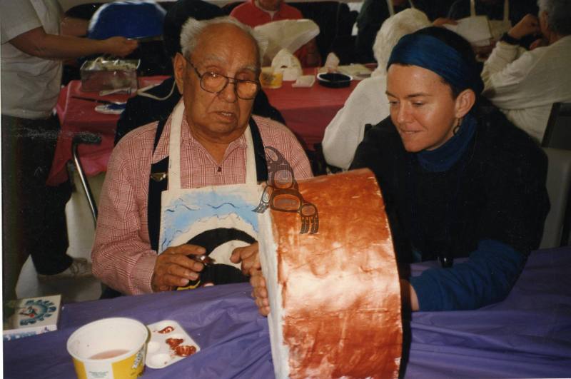 Haida Elders Making Crafts